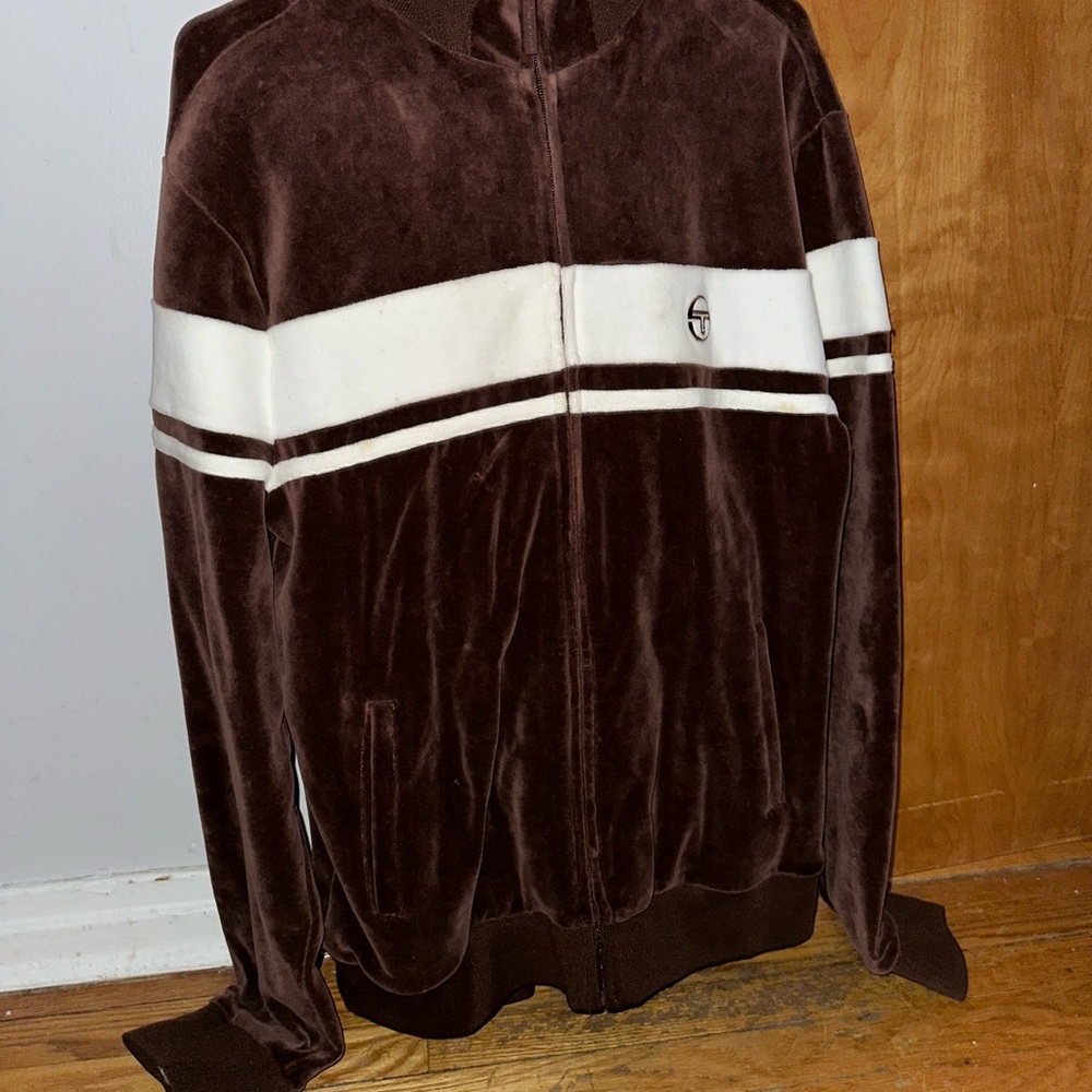 Sergio Tacchini Brown and White Jacket